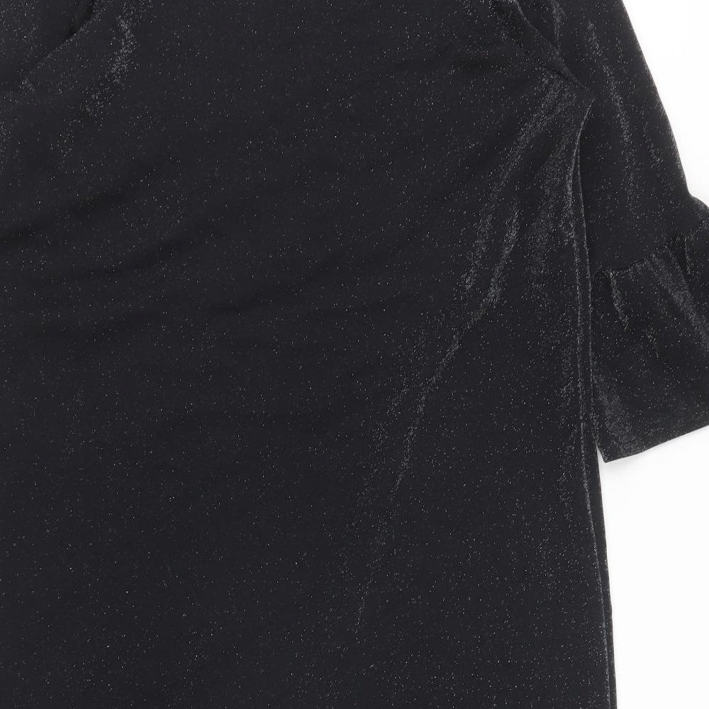 F&F Womens Black Polyamide Shift Size 14 Round Neck