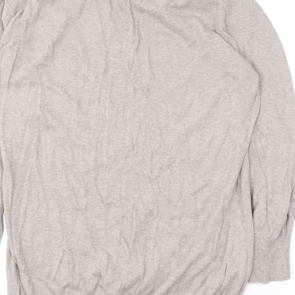 NEXT Womens Brown Round Neck Cotton Pullover Jumper Size 8