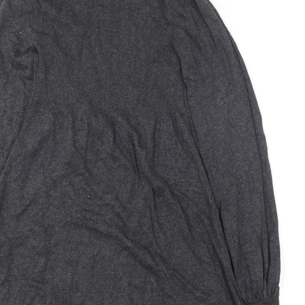 Atmosphere Womens Grey Viscose Jumper Dress Size 8 Roll Neck