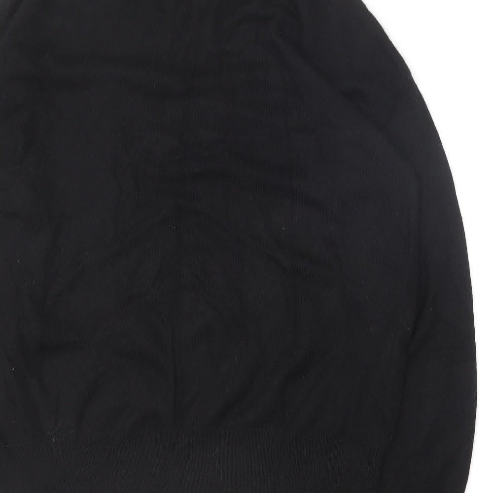 NEXT Womens Black Crew Neck Nylon Pullover Jumper Size 12