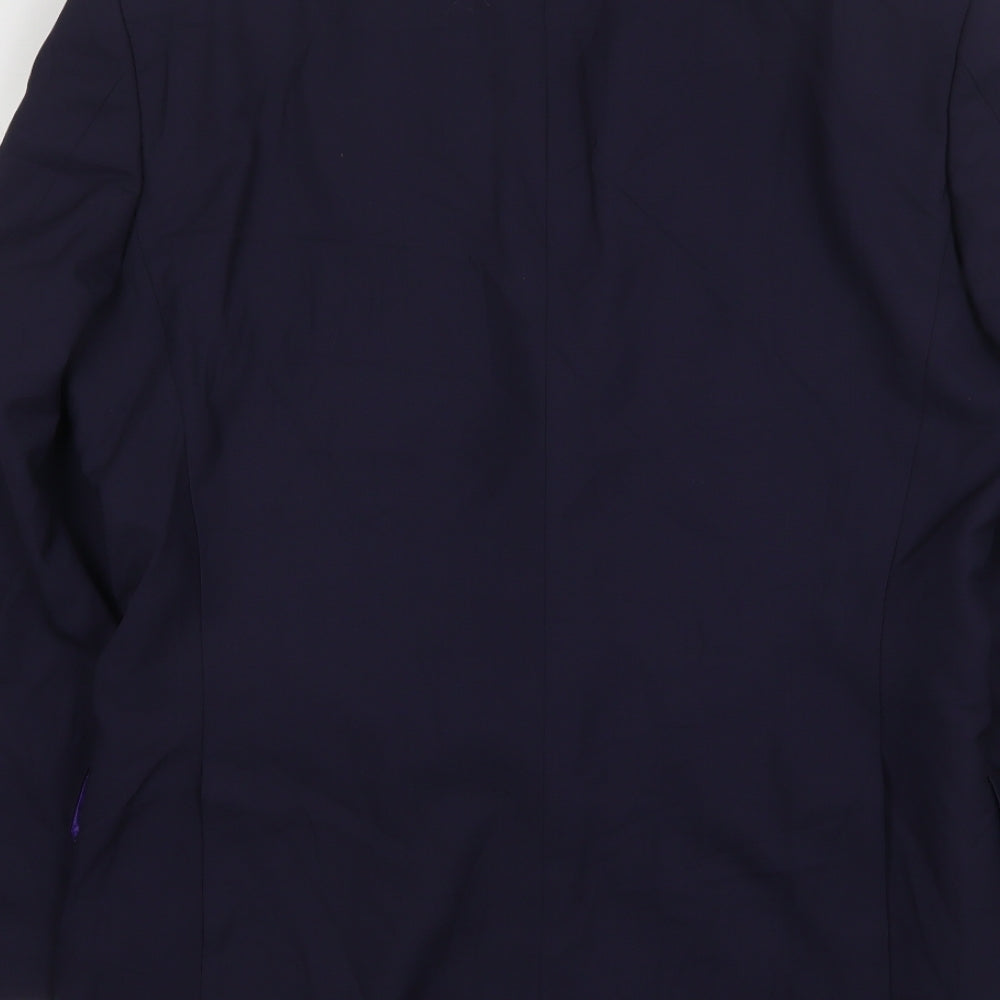 Dale Rhodes Mens Blue Wool Jacket Suit Jacket Size 44