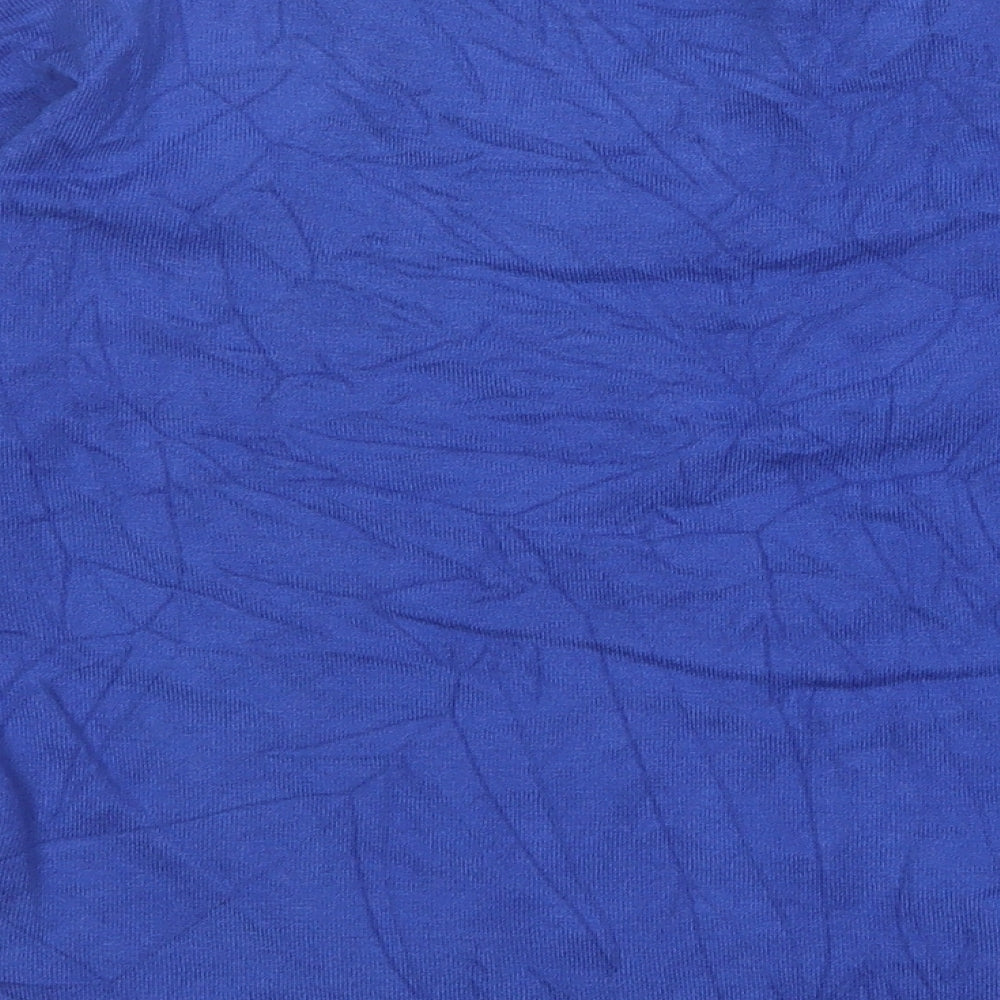 Marks & Spencer Womens Blue V-Neck Viscose Pullover Jumper Size 8