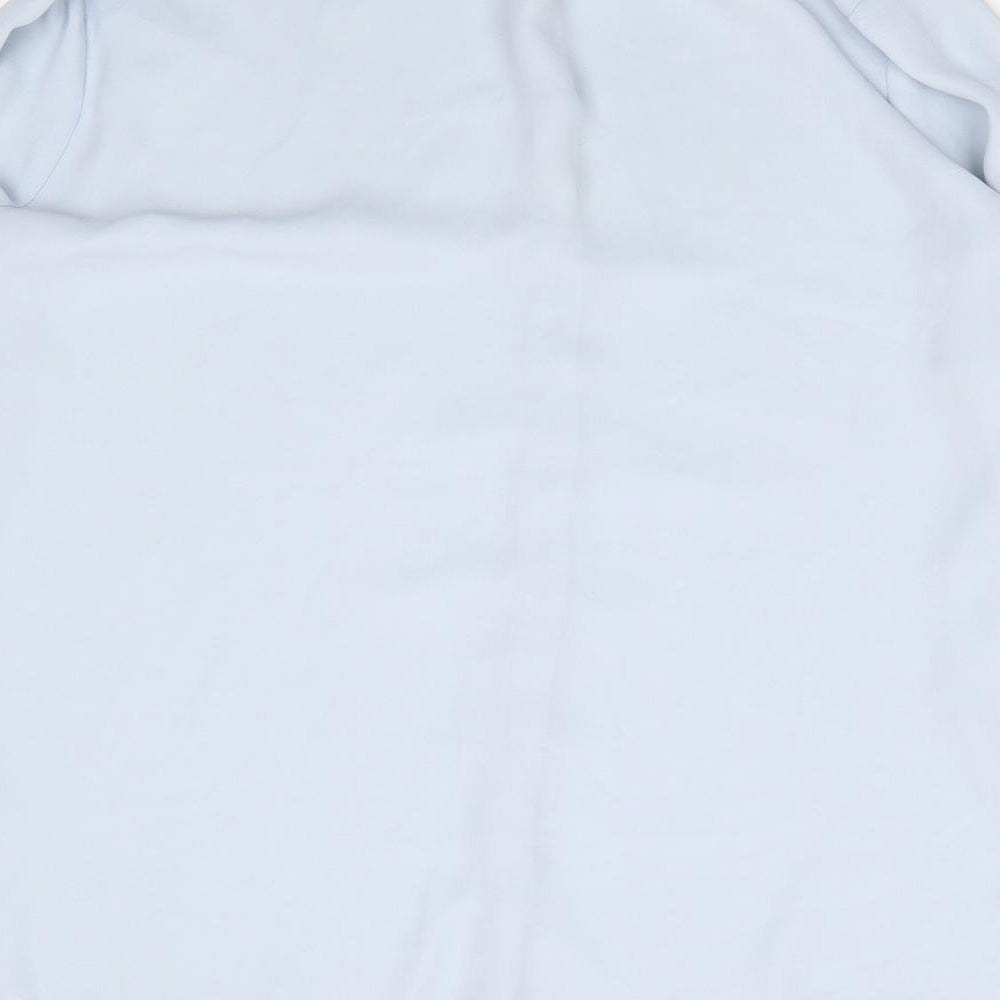 Dorothy Perkins Womens Blue Polyester Jersey Button-Up Size 14 Collared