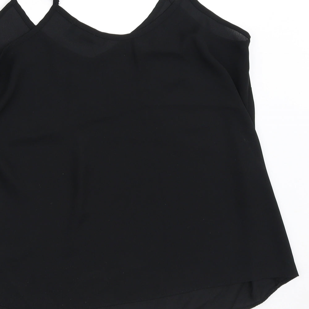 Atmosphere Womens Black Polyester Tunic Blouse Size 10 V-Neck