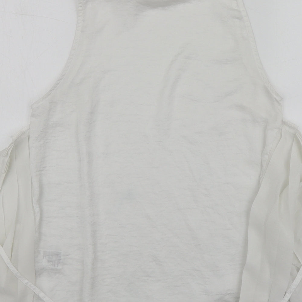 Light before Dark Womens White Polyester Basic Blouse Size XS Round Neck