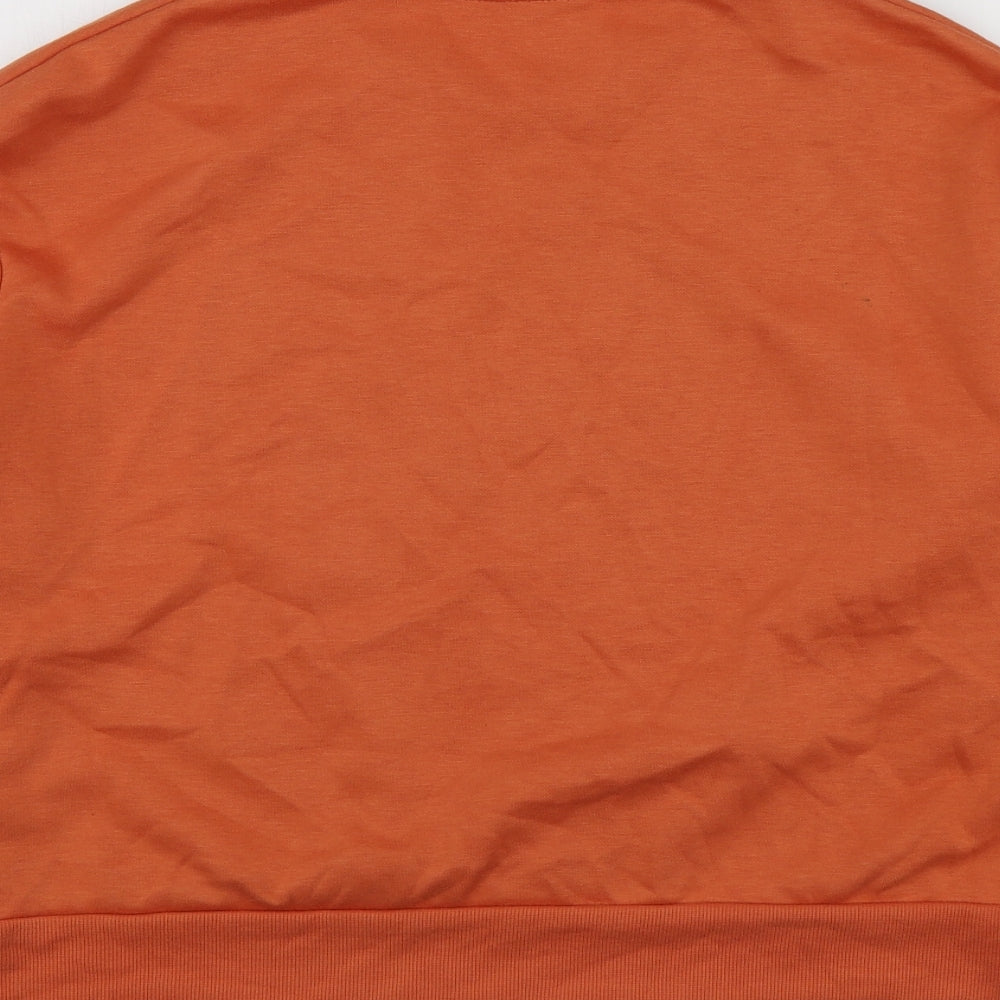 Primark Womens Orange Polyester Pullover Hoodie Size S