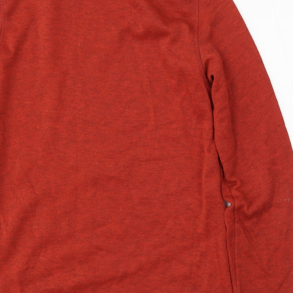 DECATHLON Mens Red Round Neck Polyester Pullover Jumper Size M