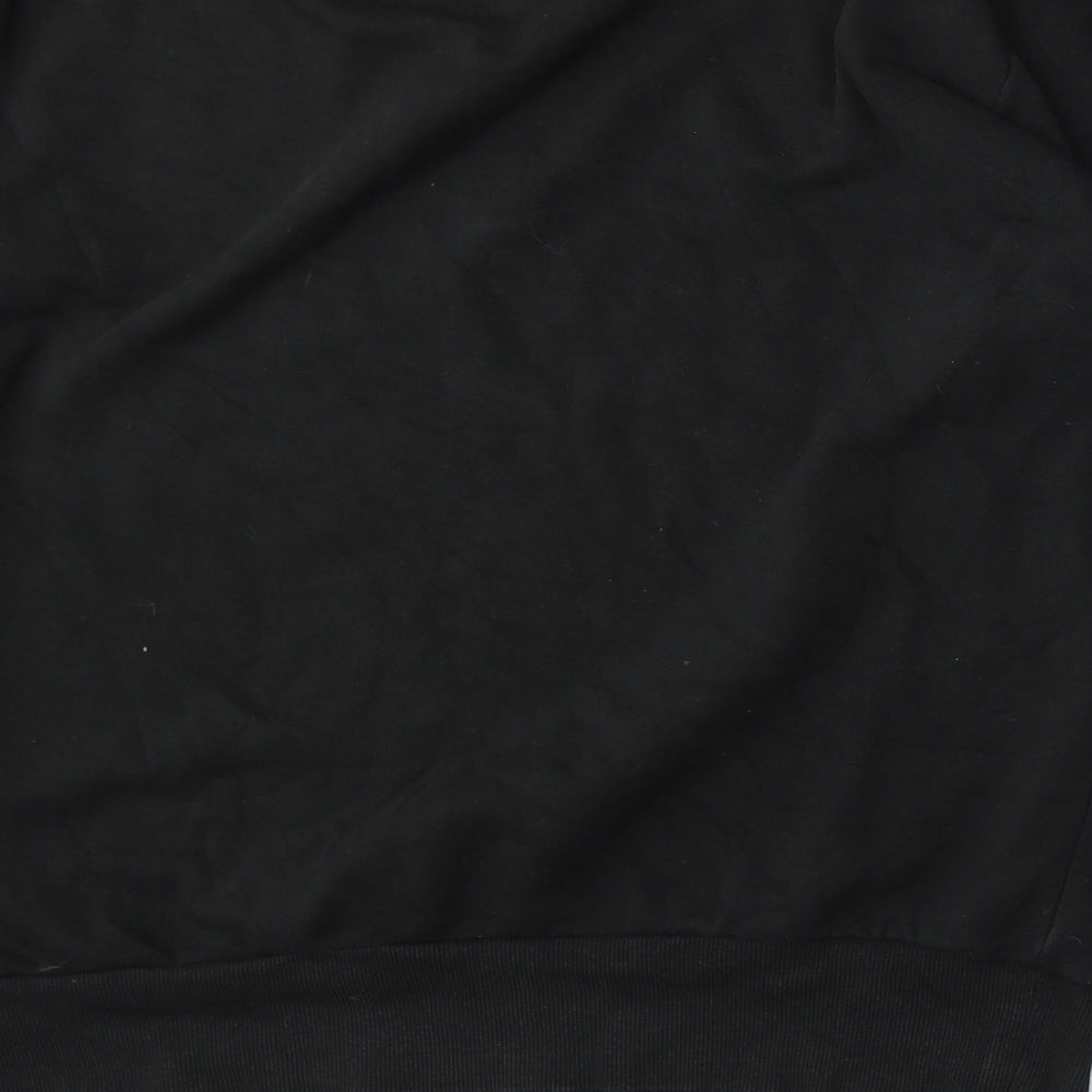 Brave Soul Mens Black Cotton Pullover Sweatshirt Size XL
