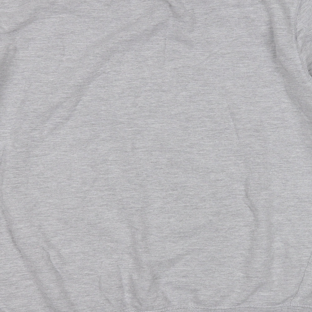 Topshop Womens Grey Cotton Pullover Sweatshirt Size M