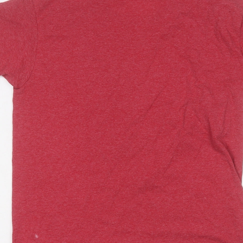 Fruit of the Loom Boys Red Cotton Basic T-Shirt Size 9-10 Years Round Neck