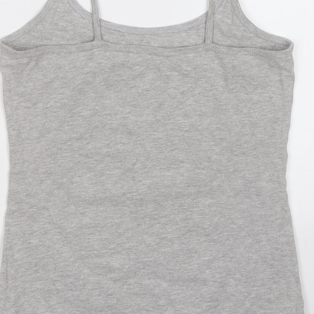 love to lounge Womens Grey Cotton Basic Tank Size 6 Round Neck - Lion King