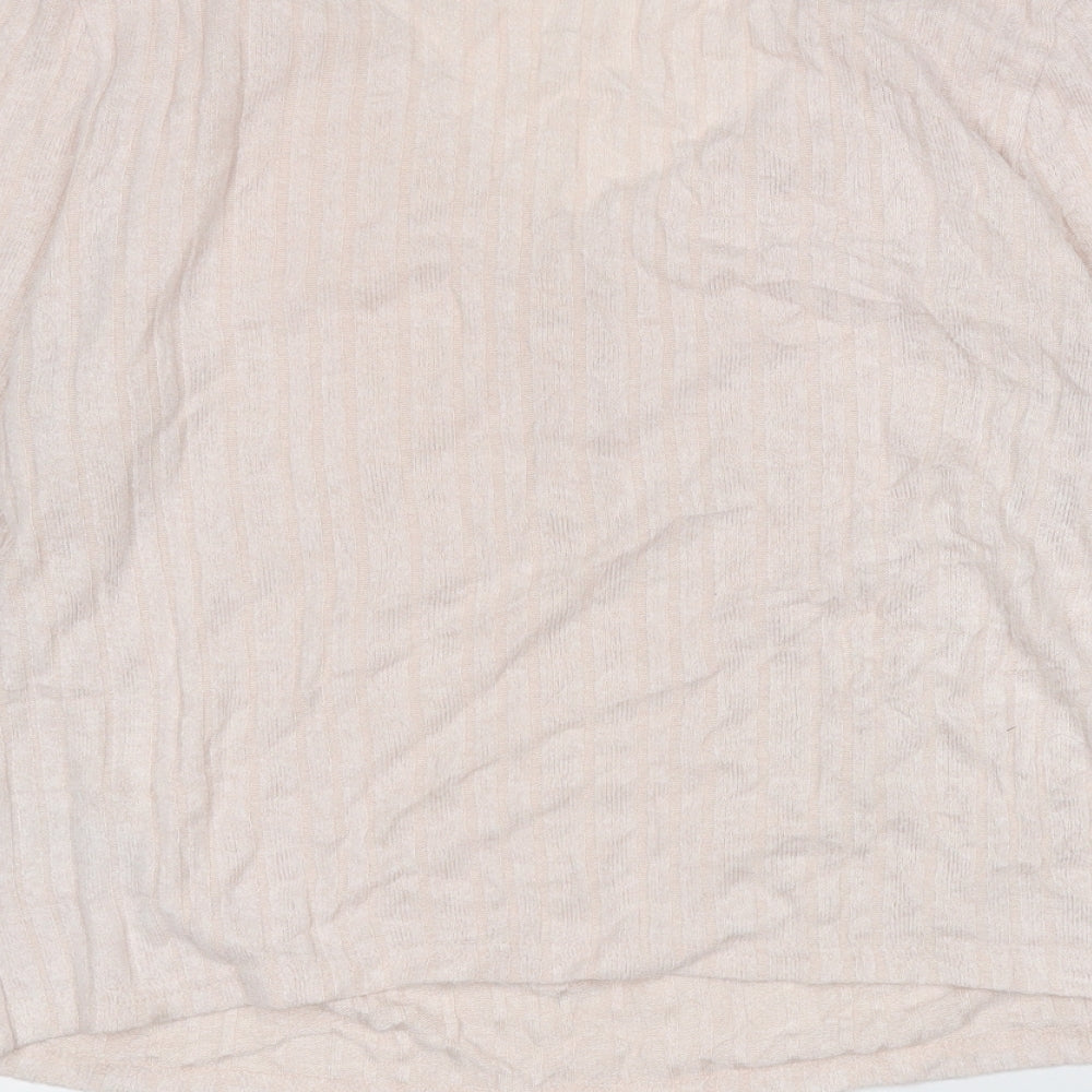 Primark Womens Pink V-Neck Viscose Pullover Jumper Size 12