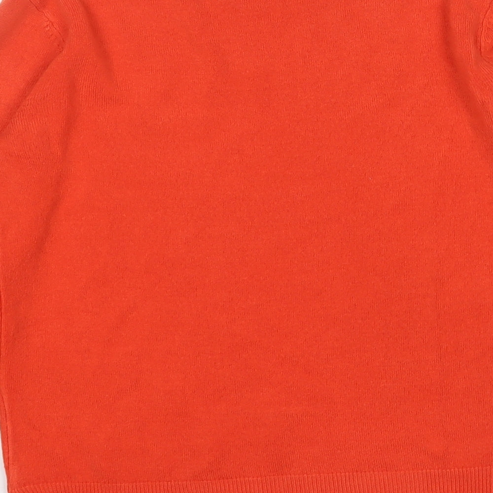 Marks & Spencer Womens Red Round Neck Acrylic Pullover Jumper Size 8