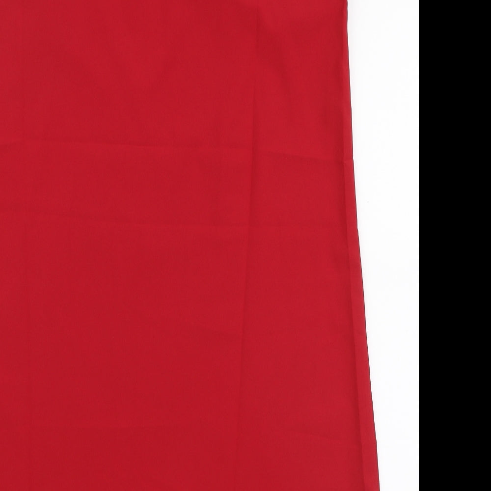 Yoins Womens Red Polyester Camisole Blouse Size S Round Neck
