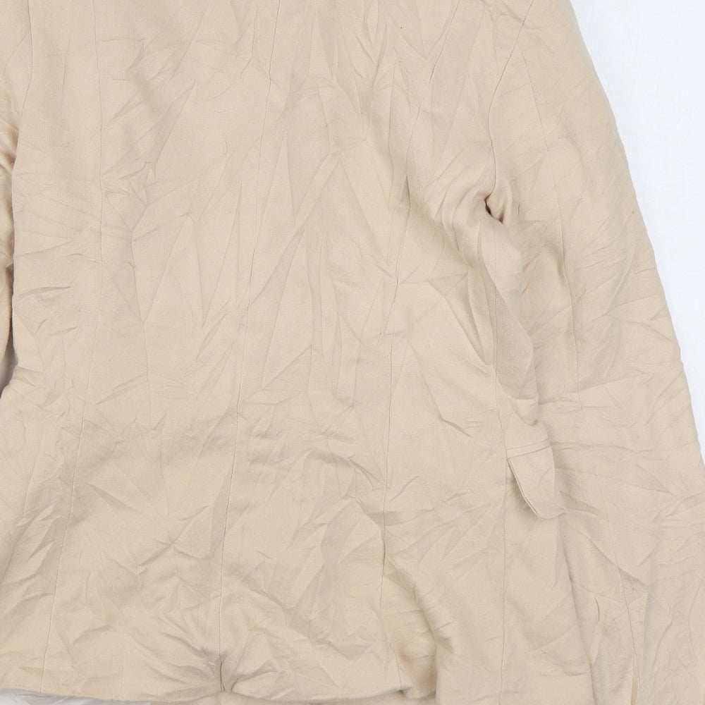 VERO MODA Womens Beige Jacket Blazer Size M Button