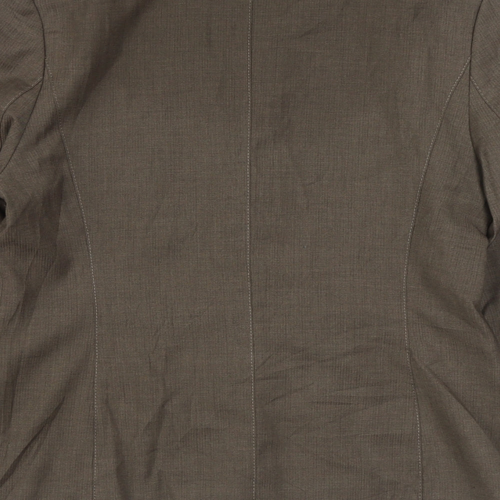 Gelco Womens Brown Jacket Blazer Size 10 Button