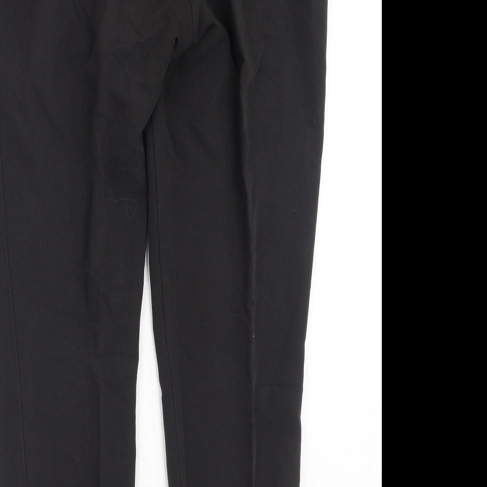 Topshop Womens Black Polyester Trousers Size 10 L26 in Regular