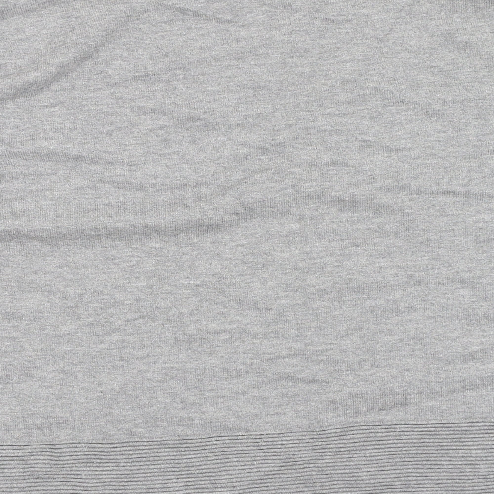 NEXT Womens Grey Round Neck Cotton Pullover Jumper Size 16