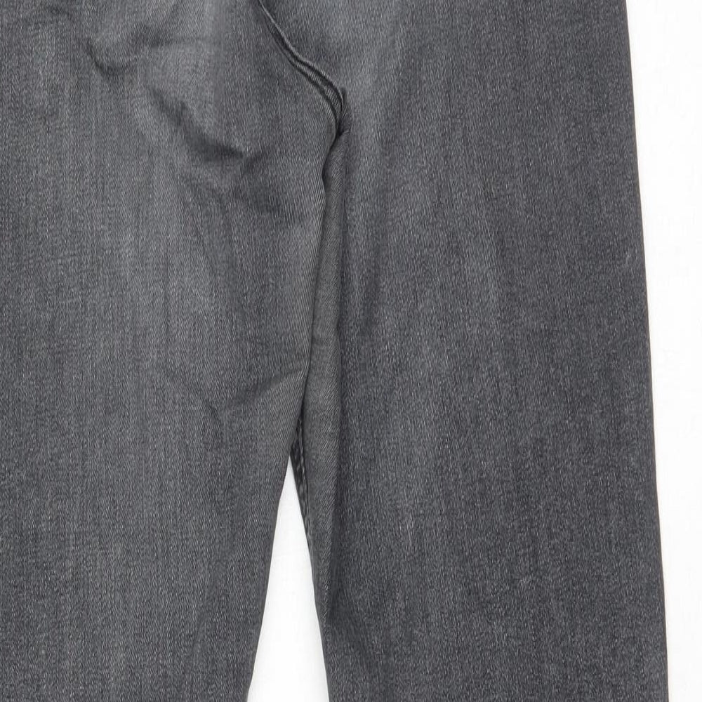 Topshop Womens Grey Cotton Skinny Jeans Size 28 L32 in Regular