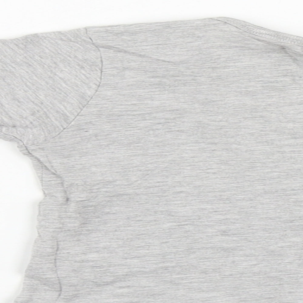 Matalan Girls Grey Cotton Basic T-Shirt Size 2-3 Years Round Neck - Pack of 3
