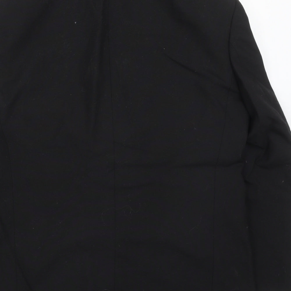 Marks & Spencer Mens Black Polyester Jacket Suit Jacket Size 38