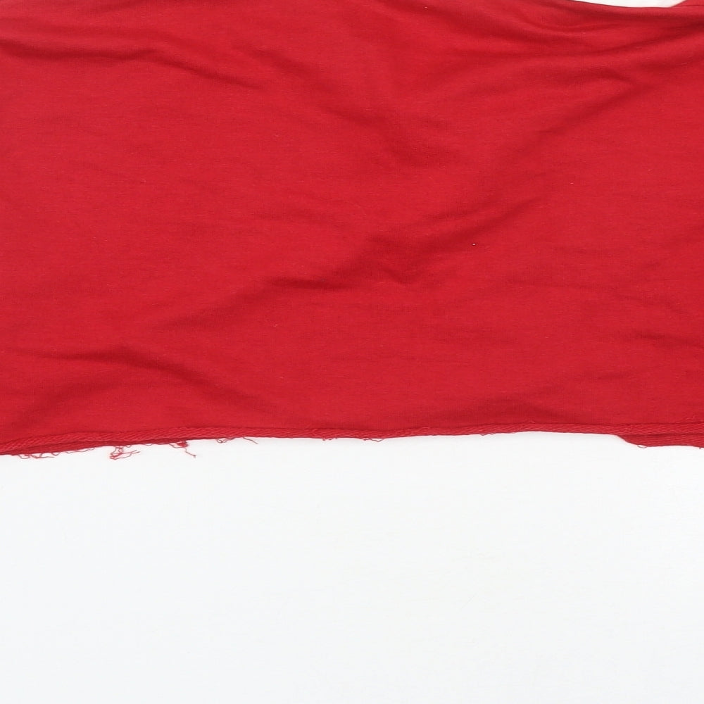 Missguided Womens Red Polyester Pullover Sweatshirt Size 6 - Cropped