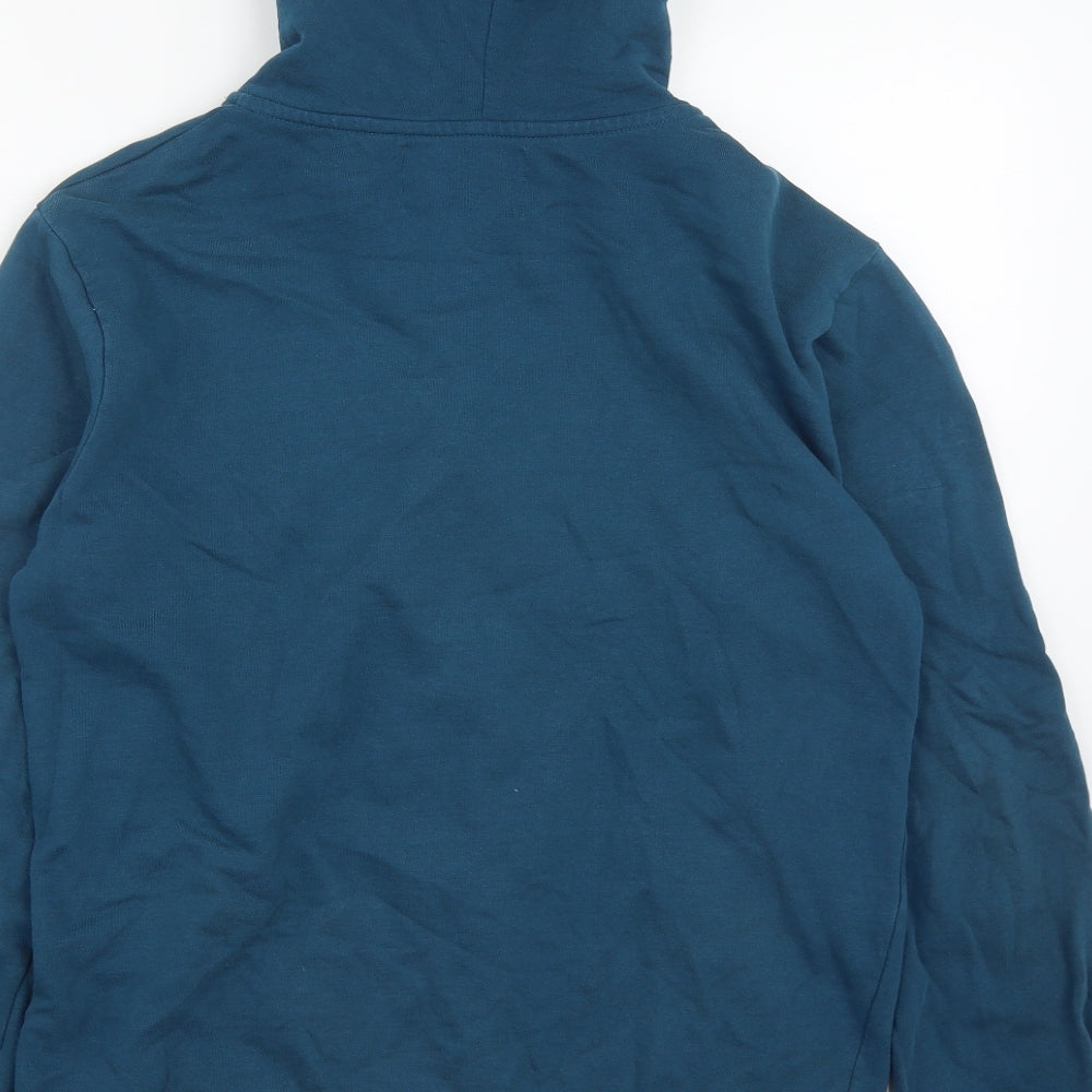 River Island Mens Green Cotton Full Zip Hoodie