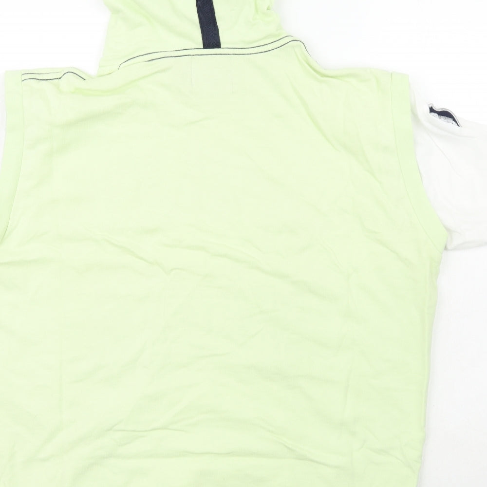 Henleys Womens Green 100% Cotton Pullover Hoodie Size 4 - Slogan