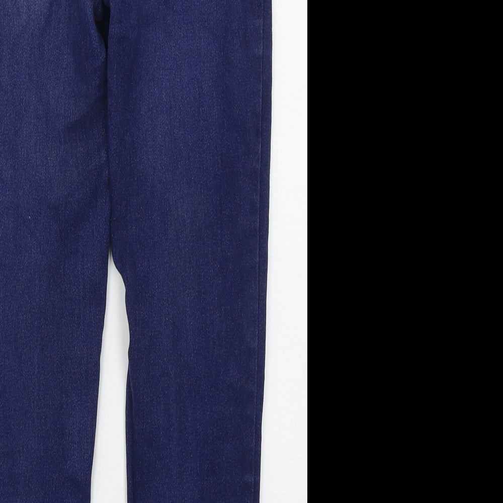 Denim Co Womens Blue Cotton Skinny Jeans Size 12 L26 in Regular Button