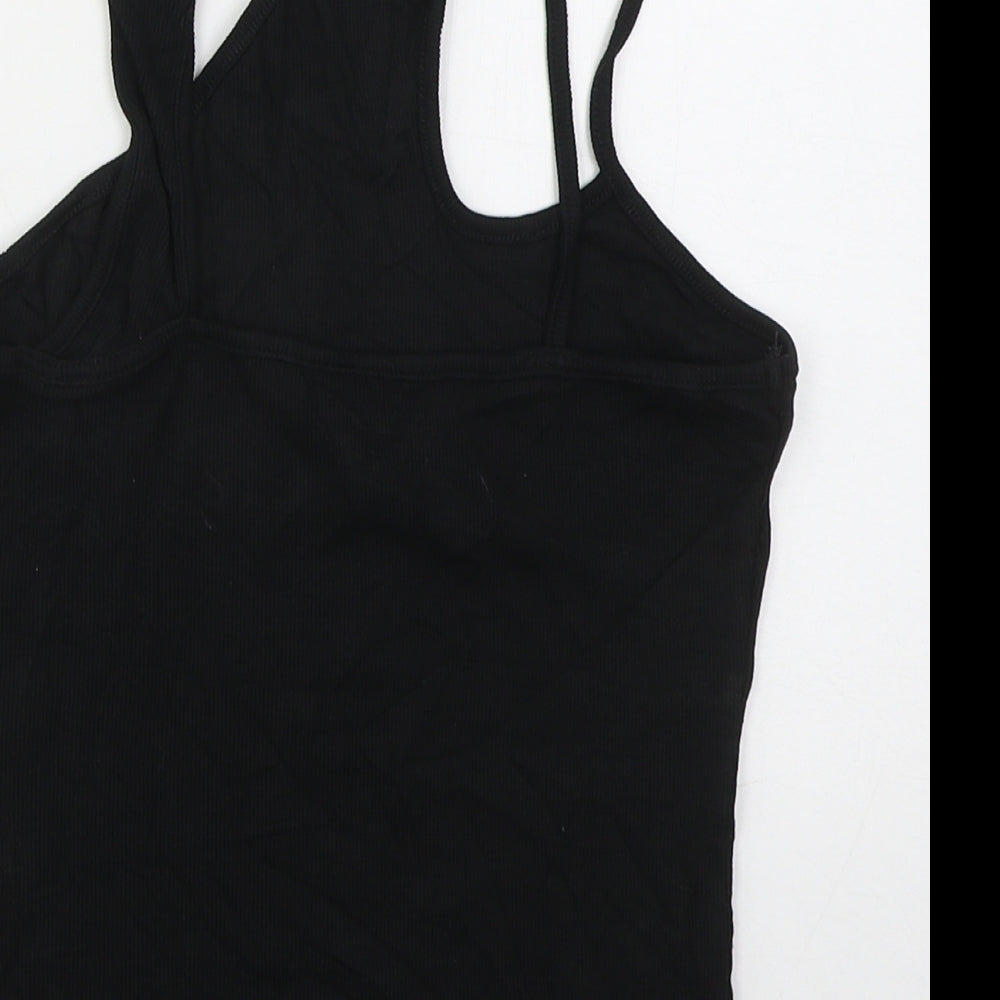 SheIn Womens Black Viscose Basic Tank Size M Scoop Neck