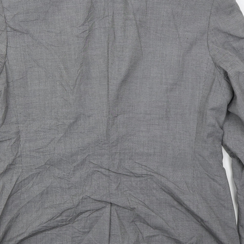 Preworn Mens Grey Polyester Jacket Suit Jacket Size 38