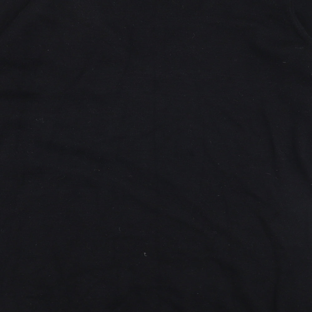 Savida Womens Black V-Neck Viscose Pullover Jumper Size S
