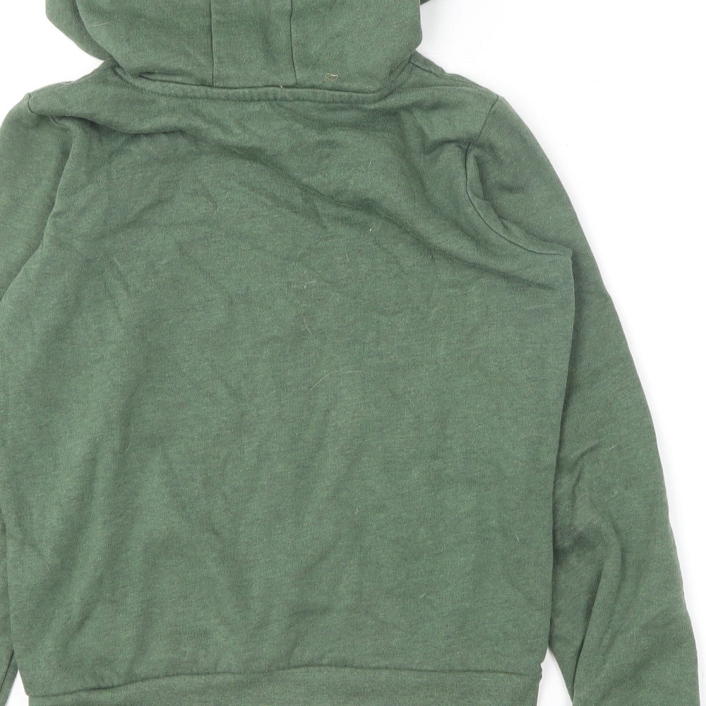 The Kids Division Boys Green Cotton Pullover Hoodie Size 7-8 Years