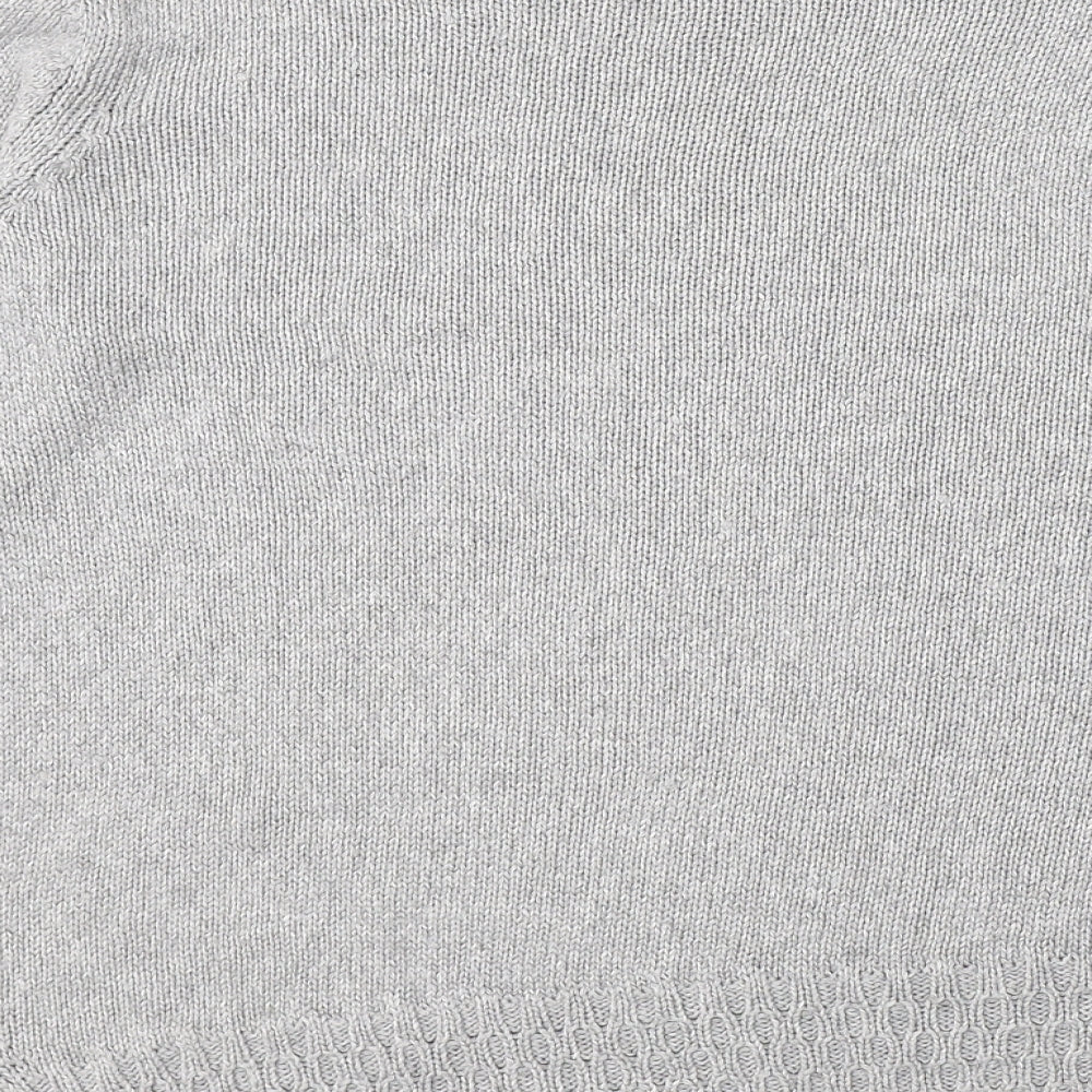 Marks and Spencer Womens Grey Boat Neck Viscose Pullover Jumper Size 14