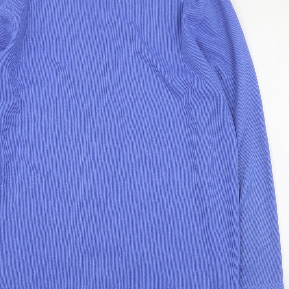 Mackays Womens Blue V-Neck Polyester Full Zip Jumper Size S