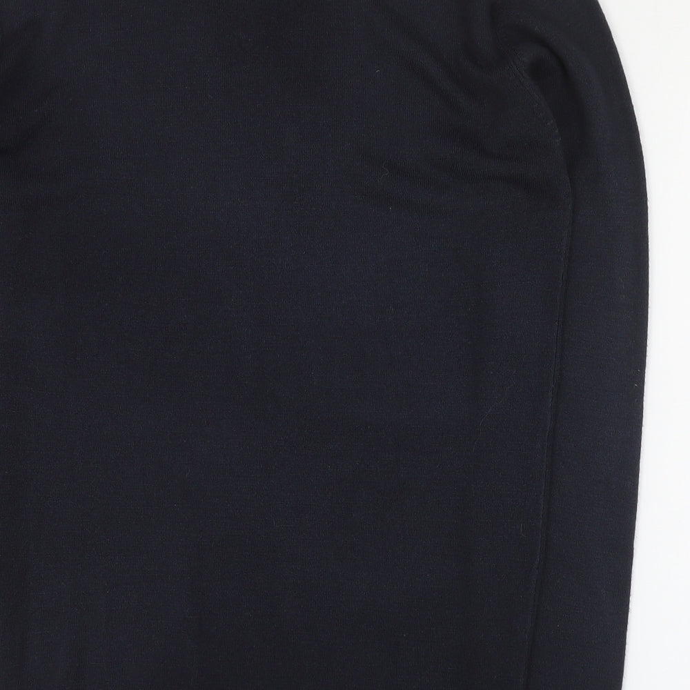 Cedarwood State Mens Blue V-Neck Cotton Pullover Jumper Size S
