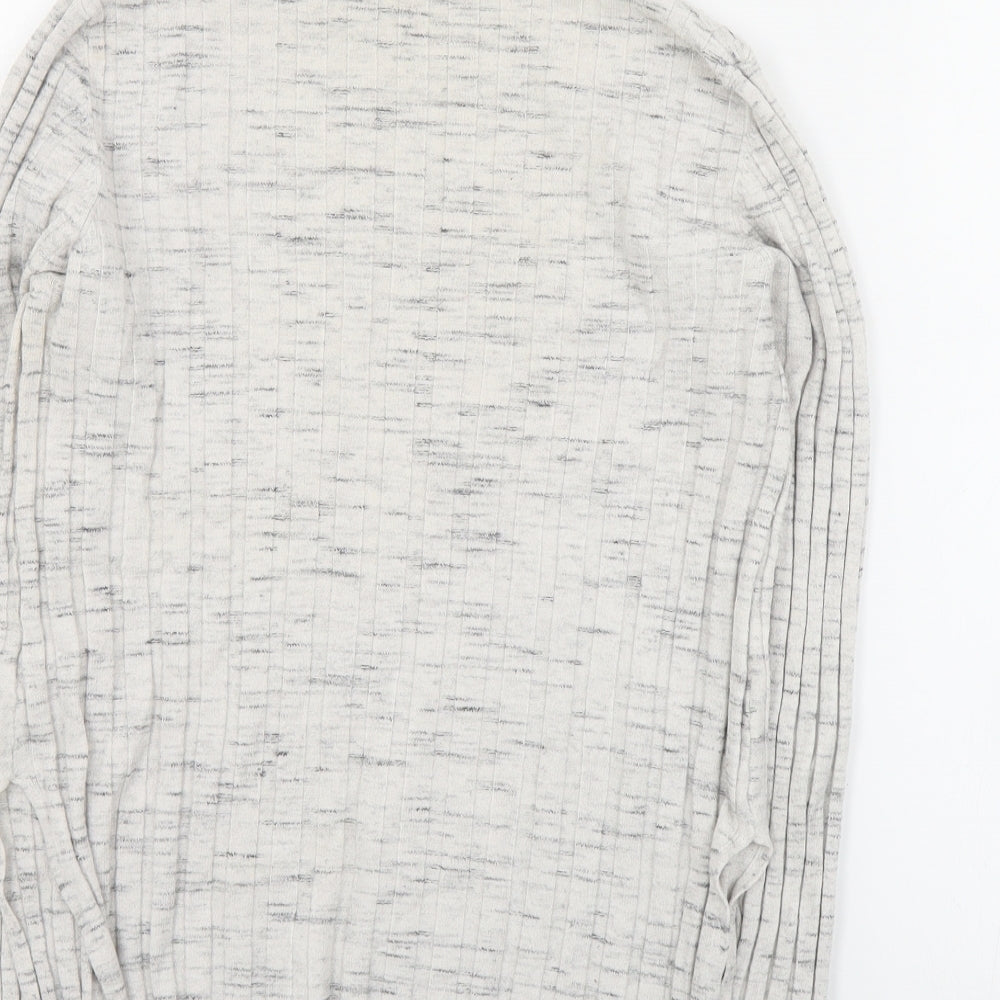 Topshop Womens Grey High Neck Viscose Pullover Jumper Size M