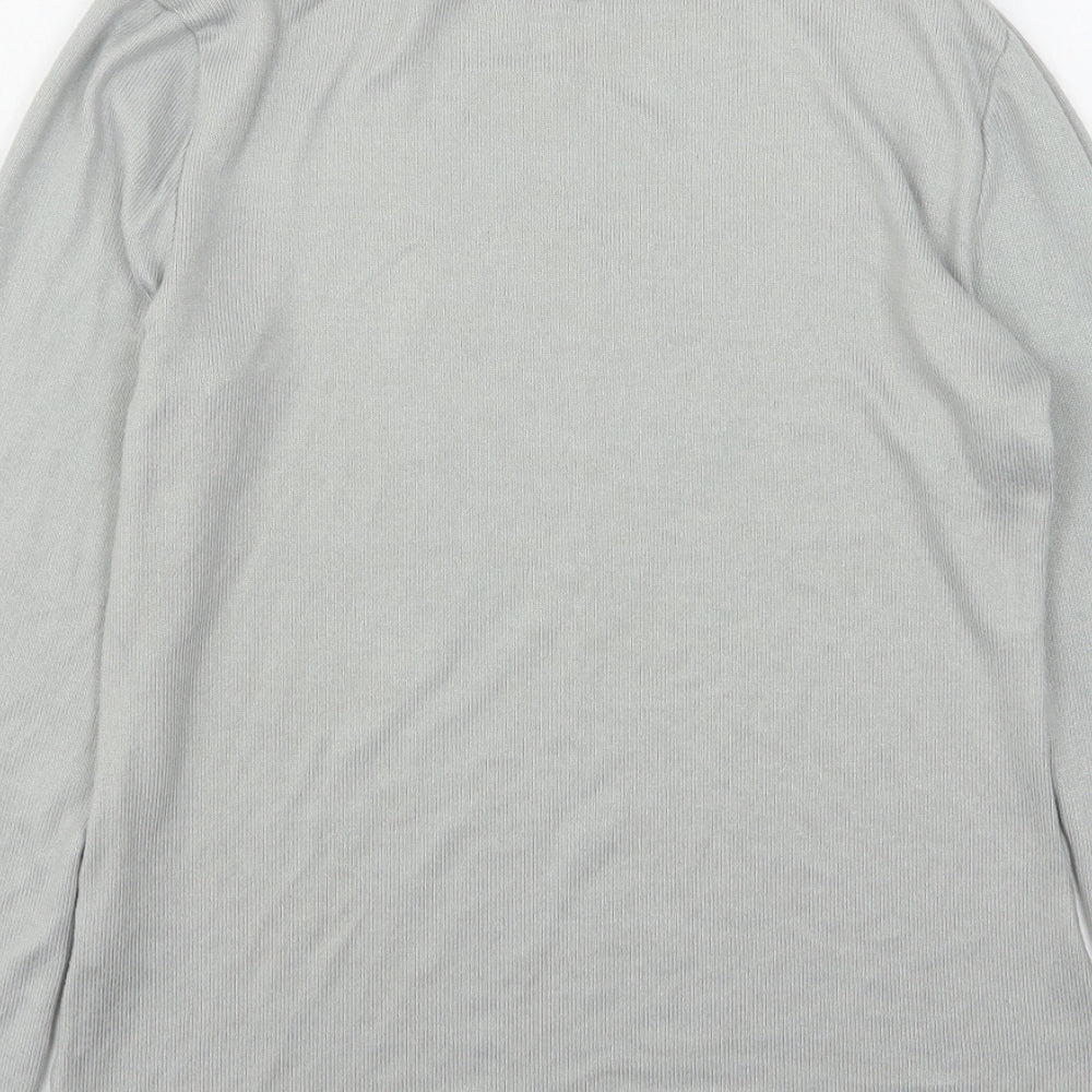 PEP&CO Womens Grey Roll Neck Polyester Pullover Jumper Size 12