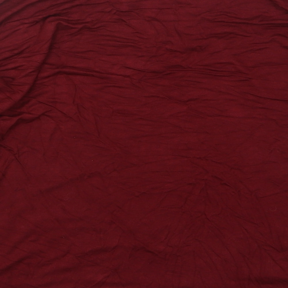 New Look Womens Red Polyester Basic T-Shirt Size 12 Round Neck