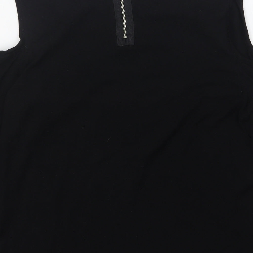 Wallis Womens Black Round Neck Polyester Pullover Jumper Size M