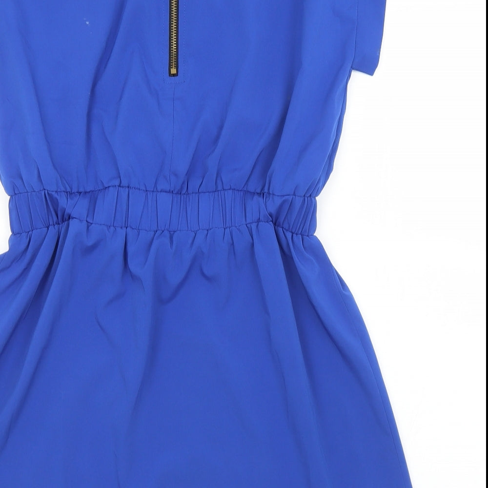 Madam Rage Womens Blue Polyester Mini Size 12 Round Neck Zip