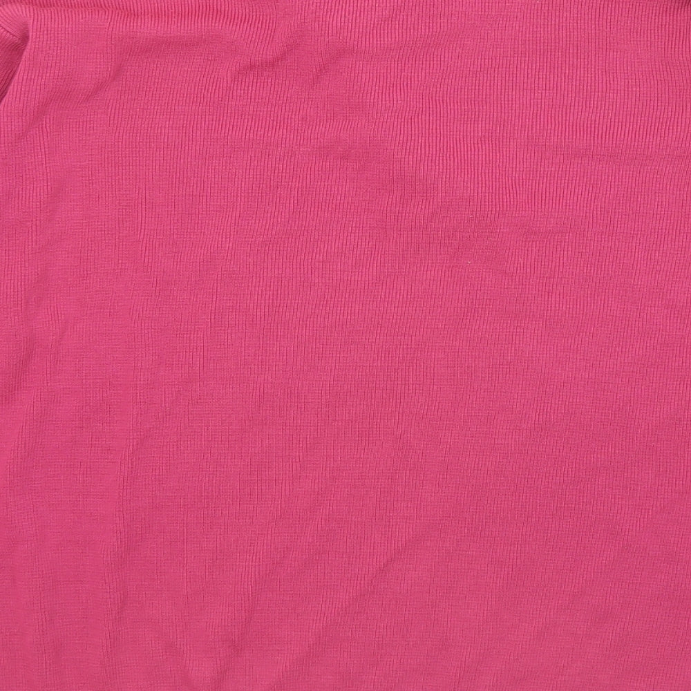 Andre De Brett Womens Pink Collared Acrylic Pullover Jumper Size 20 - 20/22