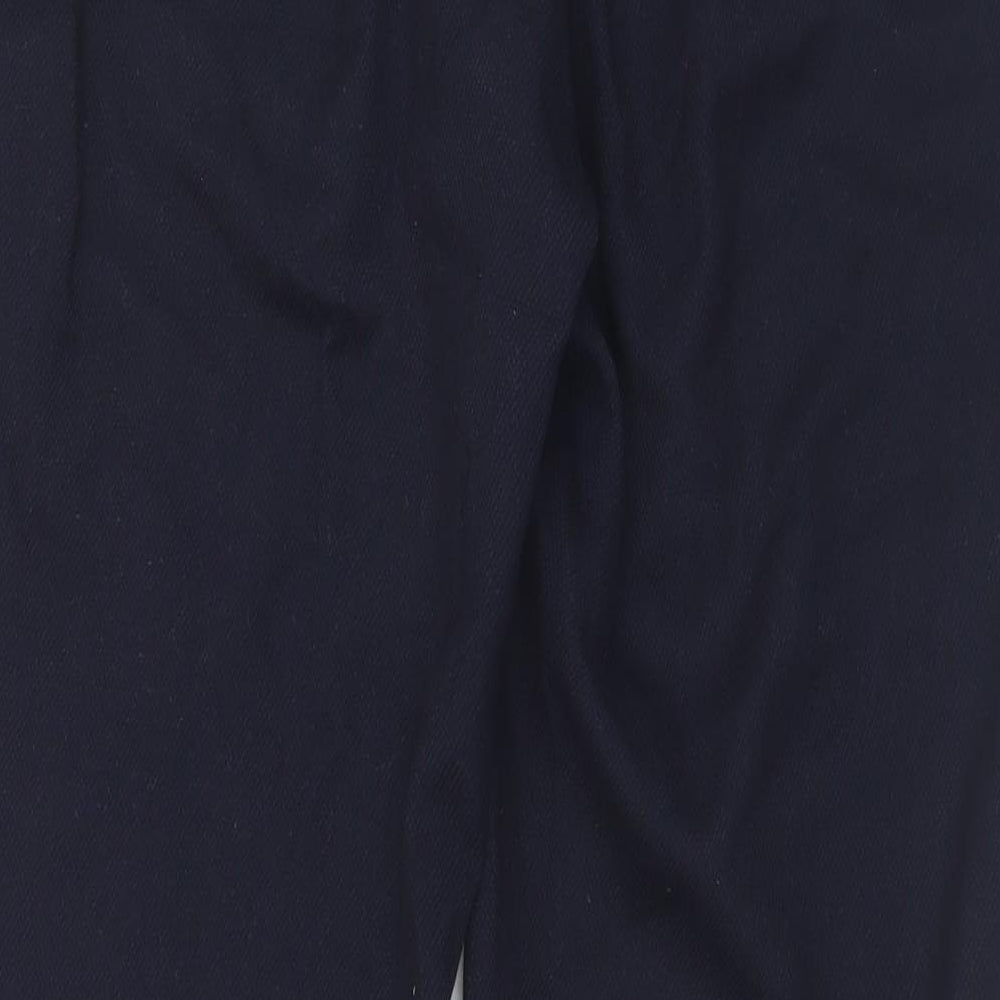 NEXT Womens Blue Polyester Trousers Size 14 L28 in Regular Hook & Eye
