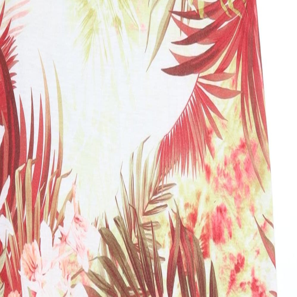 Bu-zz Womens Multicoloured Floral Polyester Maxi Size S Round Neck Pullover