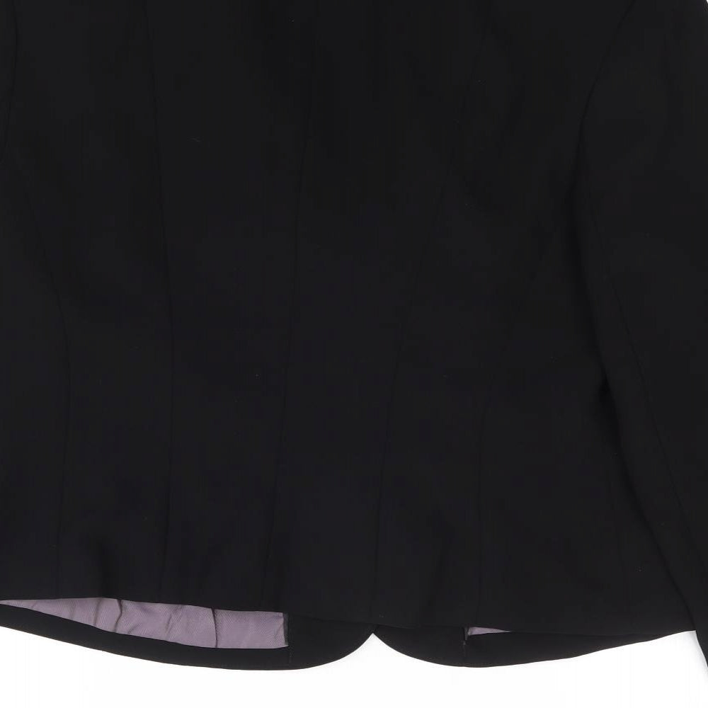 Linea Womens Black Polyester Jacket Suit Jacket Size 14