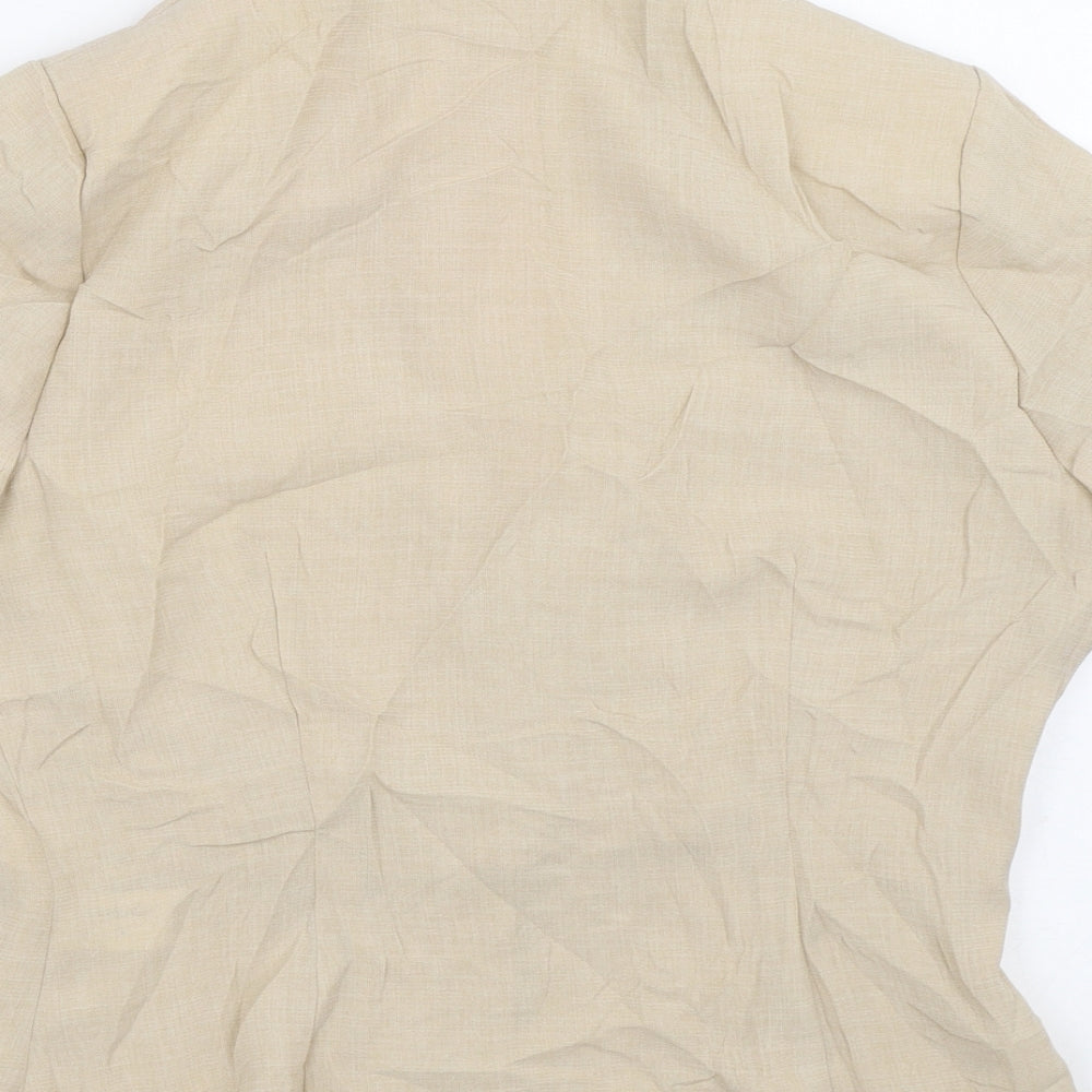 Berkertex Womens Beige Jacket Blazer Size 14 Button
