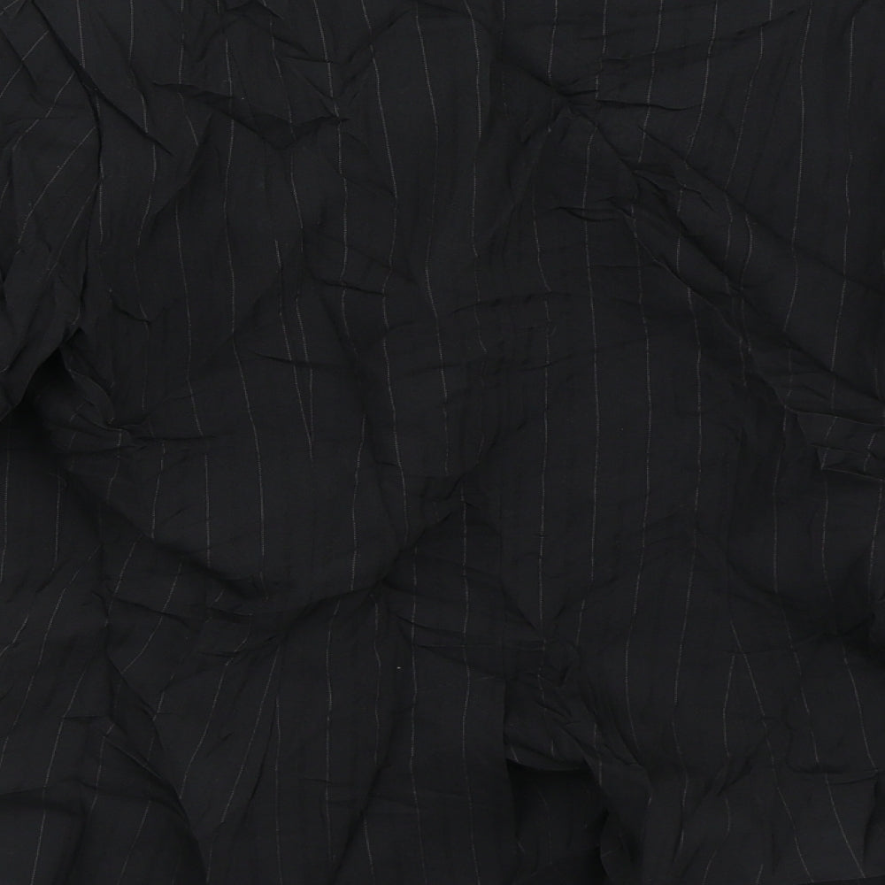 H&M Womens Black Striped Jacket Blazer Size 12