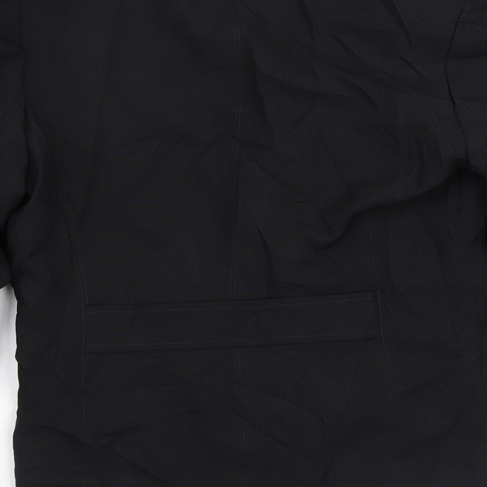 Liquid Womens Black Jacket Blazer Size 14