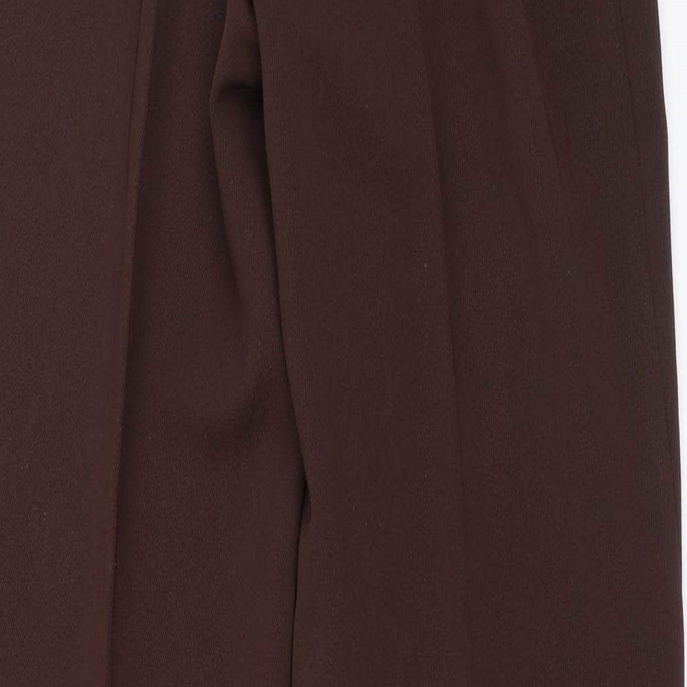 Monte Napoleone Mens Brown Polyester Trousers Size 40 L29 in Regular