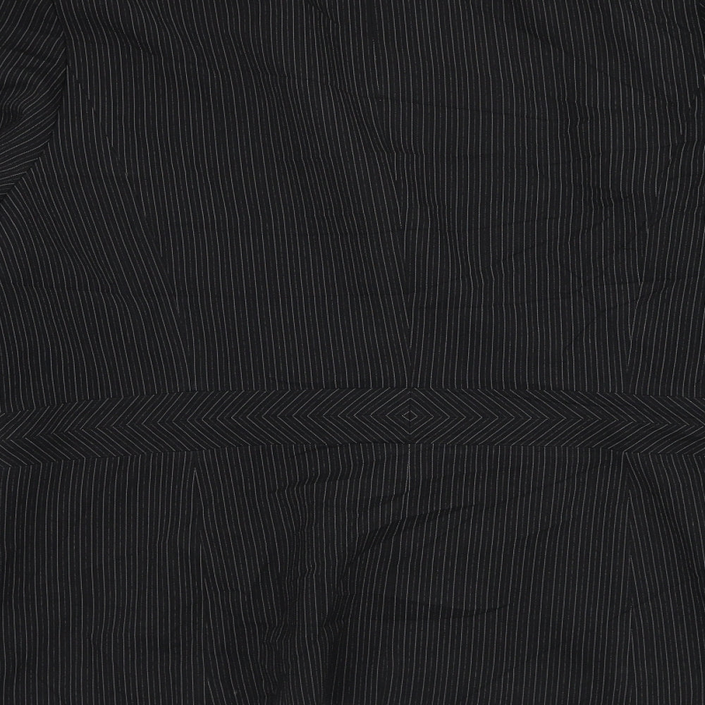 Dorothy Perkins Womens Black Striped Jacket Blazer Size 16 Button
